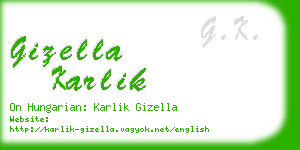 gizella karlik business card